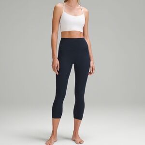 Lululemon align pant size 2. Crop 23” true navy. Worn twice.